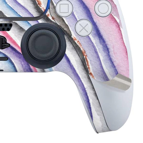 Violet Watercolor Geode PS5 Controller Skin